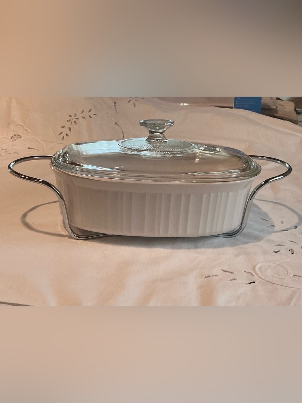 Vintage Corning Ware French White F-2-B 2.8L Complete 4-piece Set